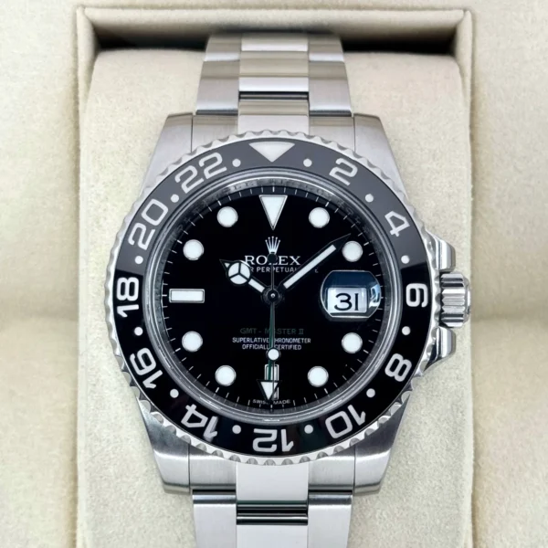 2012 Rolex GMT-Master II 40mm 116710LN Stainless Steel Black Dial