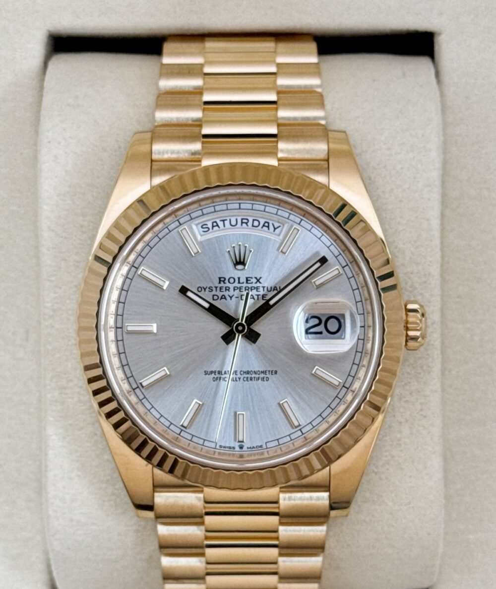 2026 Rolex Day-Date 40mm 228238 Presidential Silver Dial
