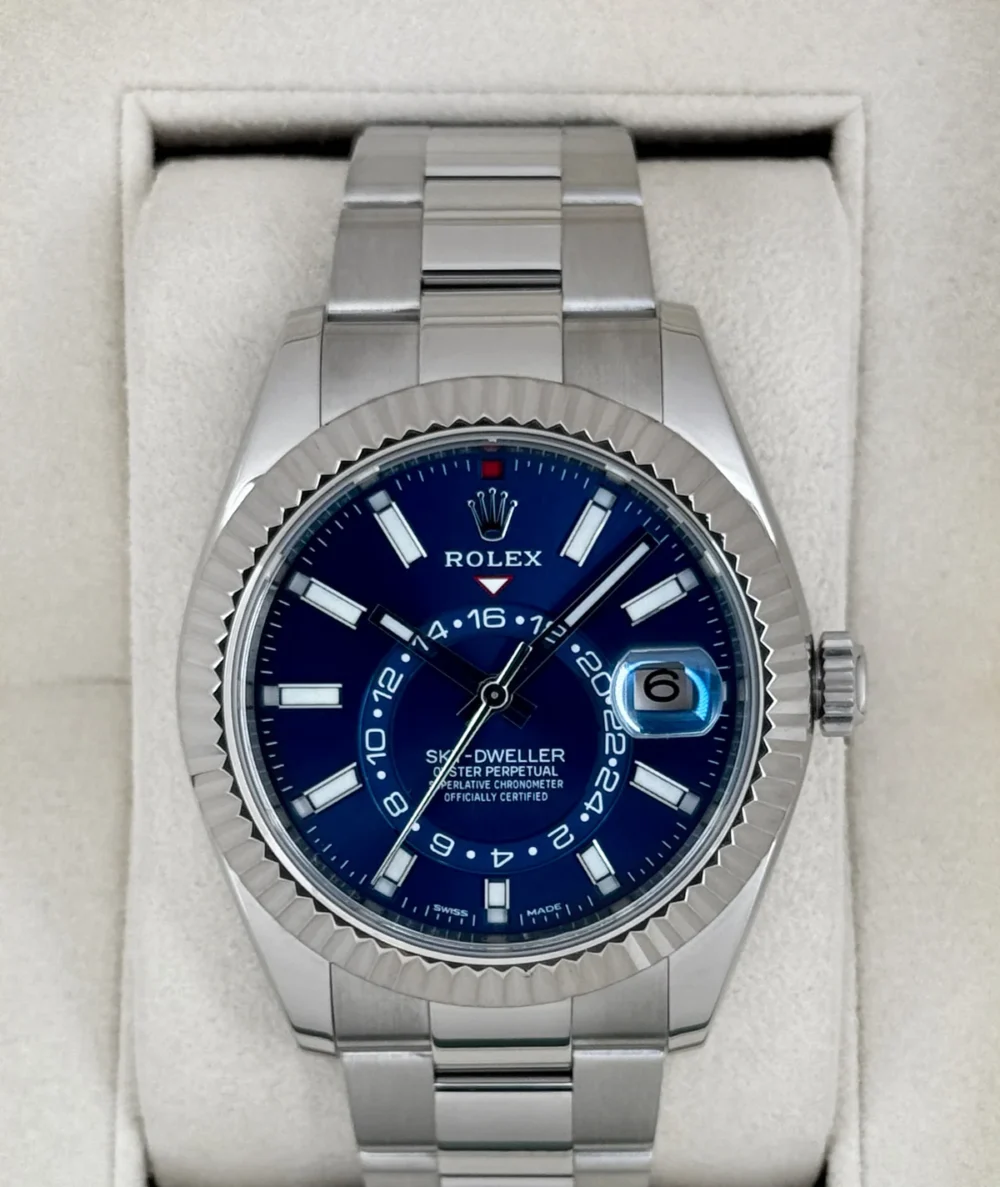 2022 Rolex Sky-Dweller 42mm 326934 Stainless Steel Oyster Blue Dial