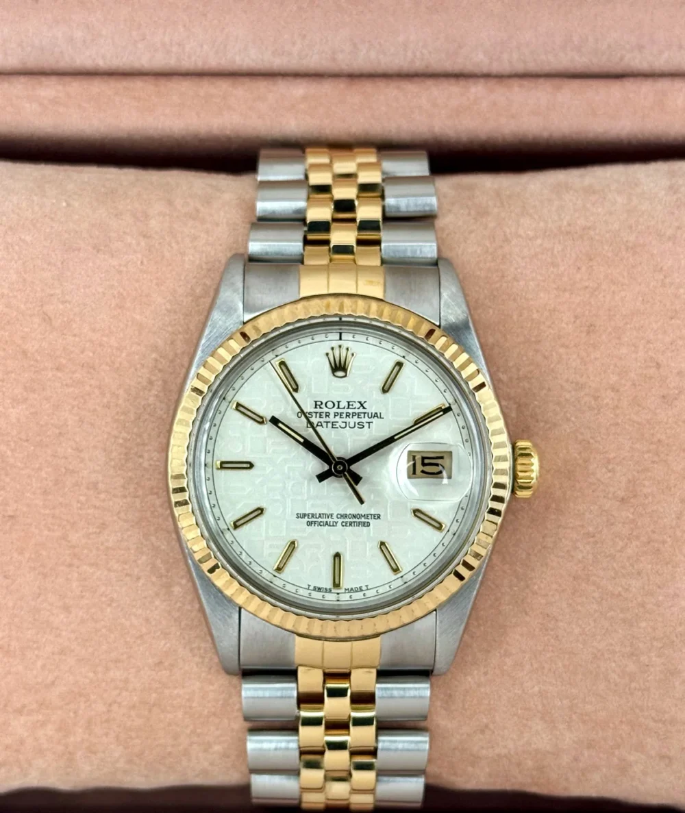 1987 Rolex Datejust 36mm 16013 Two-Tone Jubilee Ivory Anniversary Dial