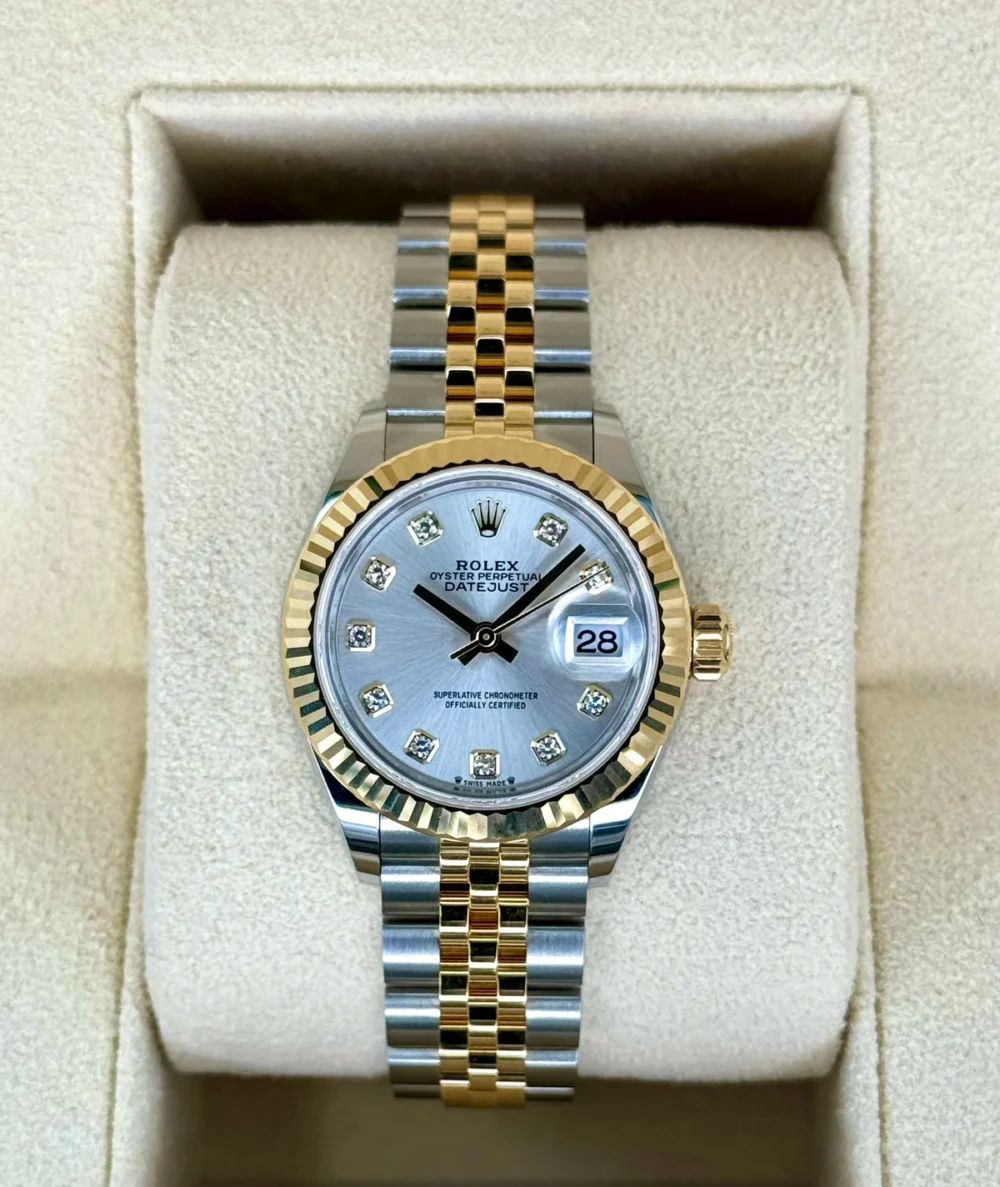 NEW 2024 Rolex Lady Datejust 28mm 279173 Jubilee Silver Diamond Dial