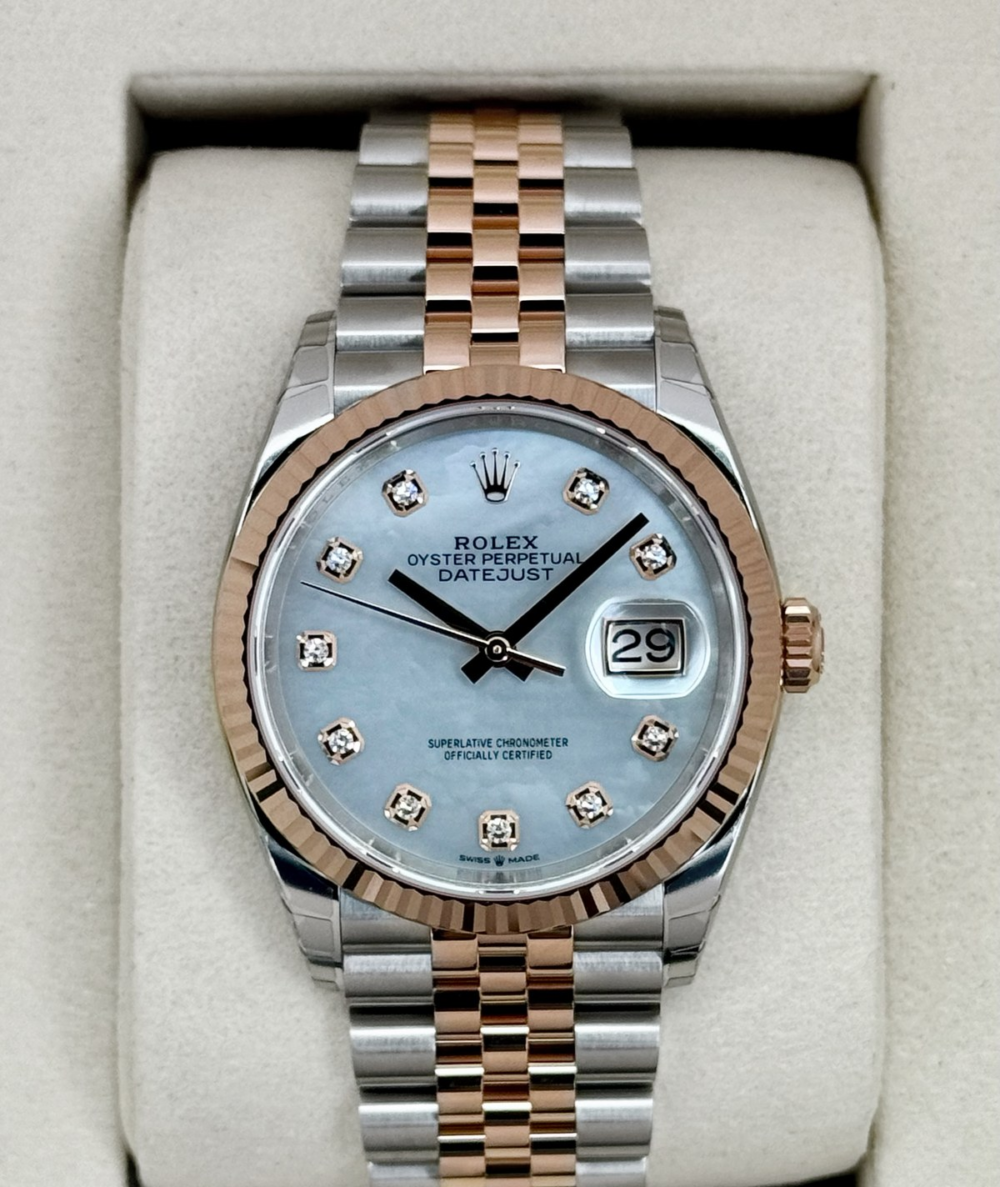 NEW 2026 Rolex Datejust 36mm 126231 Two-Tone MOP Diamond Dial (STICKERED)