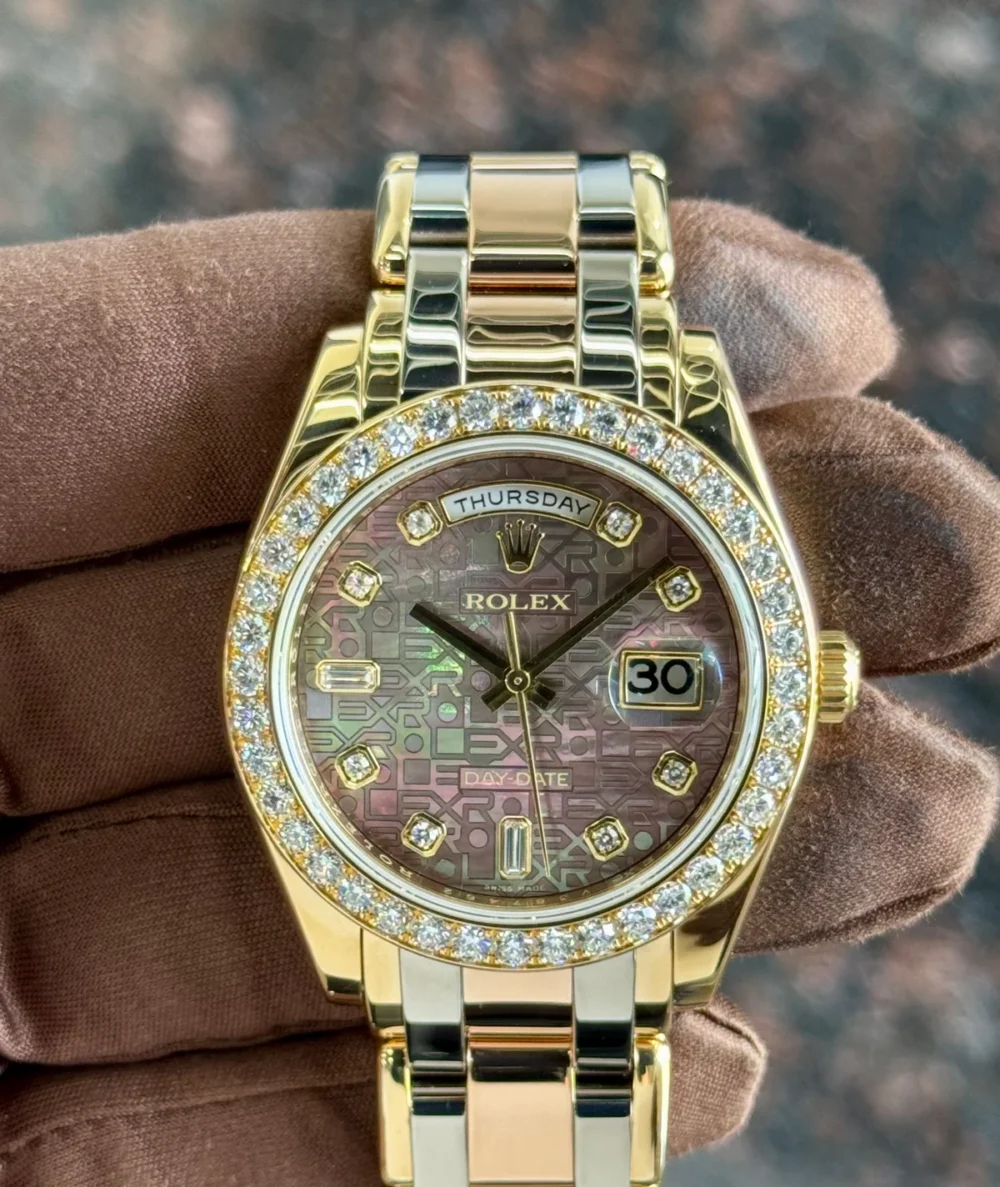 2011 Rolex Day-Date Masterpiece 39mm 18948 Tridor Tahitian Mother of Pearl Dial