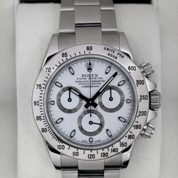 2010 Rolex Daytona 40mm 116520 Stainless Steel White APH Dial "Collectors Set"