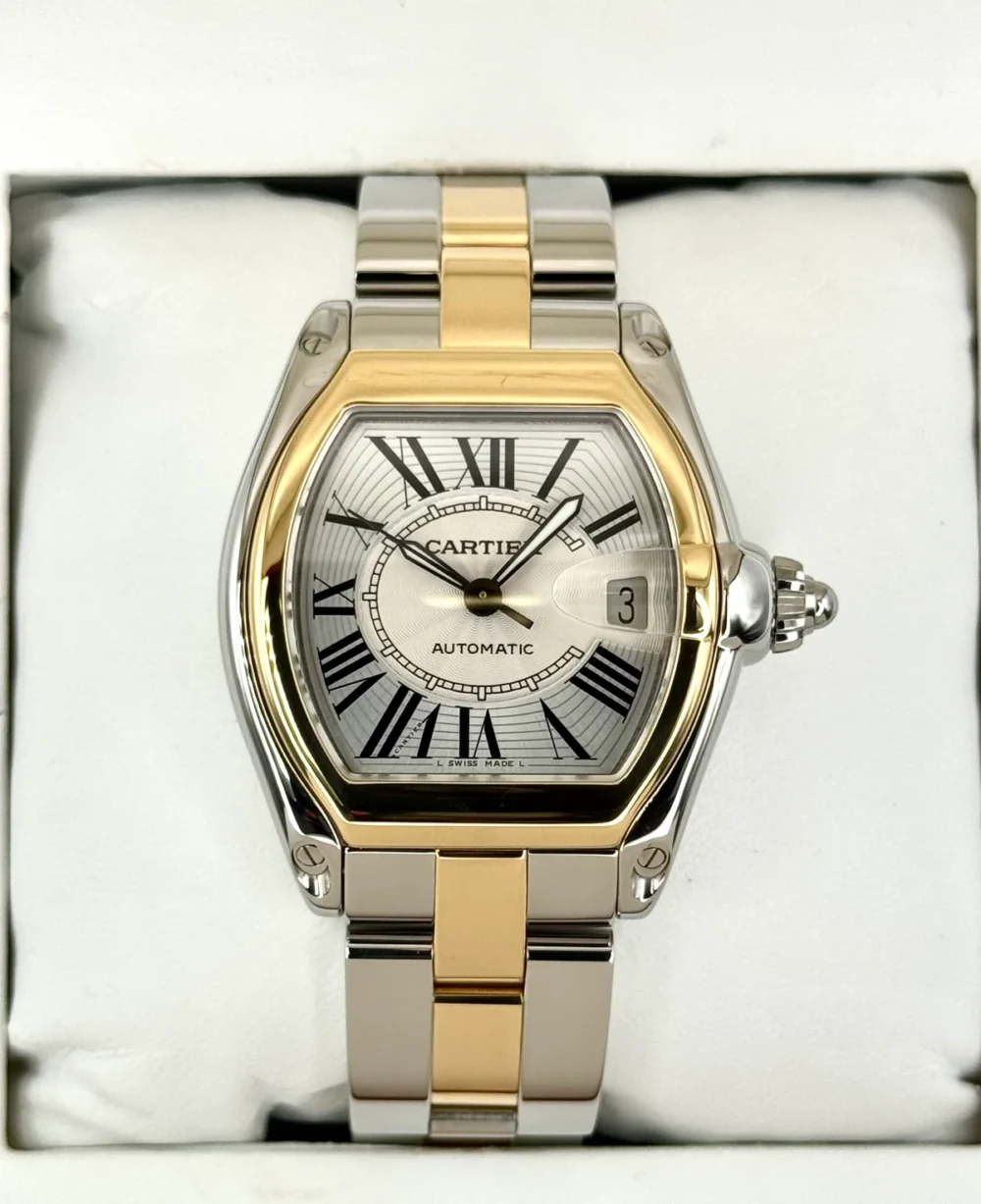 2009 Cartier Roadster 30.4mm 62031Y4 Two-Tone Silver Dial