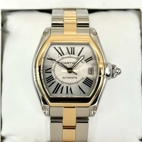 2009 Cartier Roadster 30.4mm 62031Y4 Two-Tone Silver Dial
