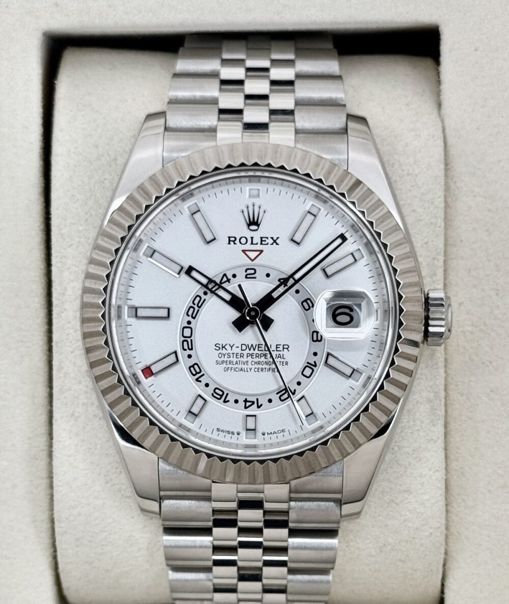 2026 Rolex Sky-Dweller 42mm 336934 Stainless Steel Jubilee White Dial
