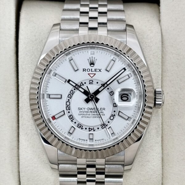 2026 Rolex Sky-Dweller 42mm 336934 Stainless Steel Jubilee White Dial