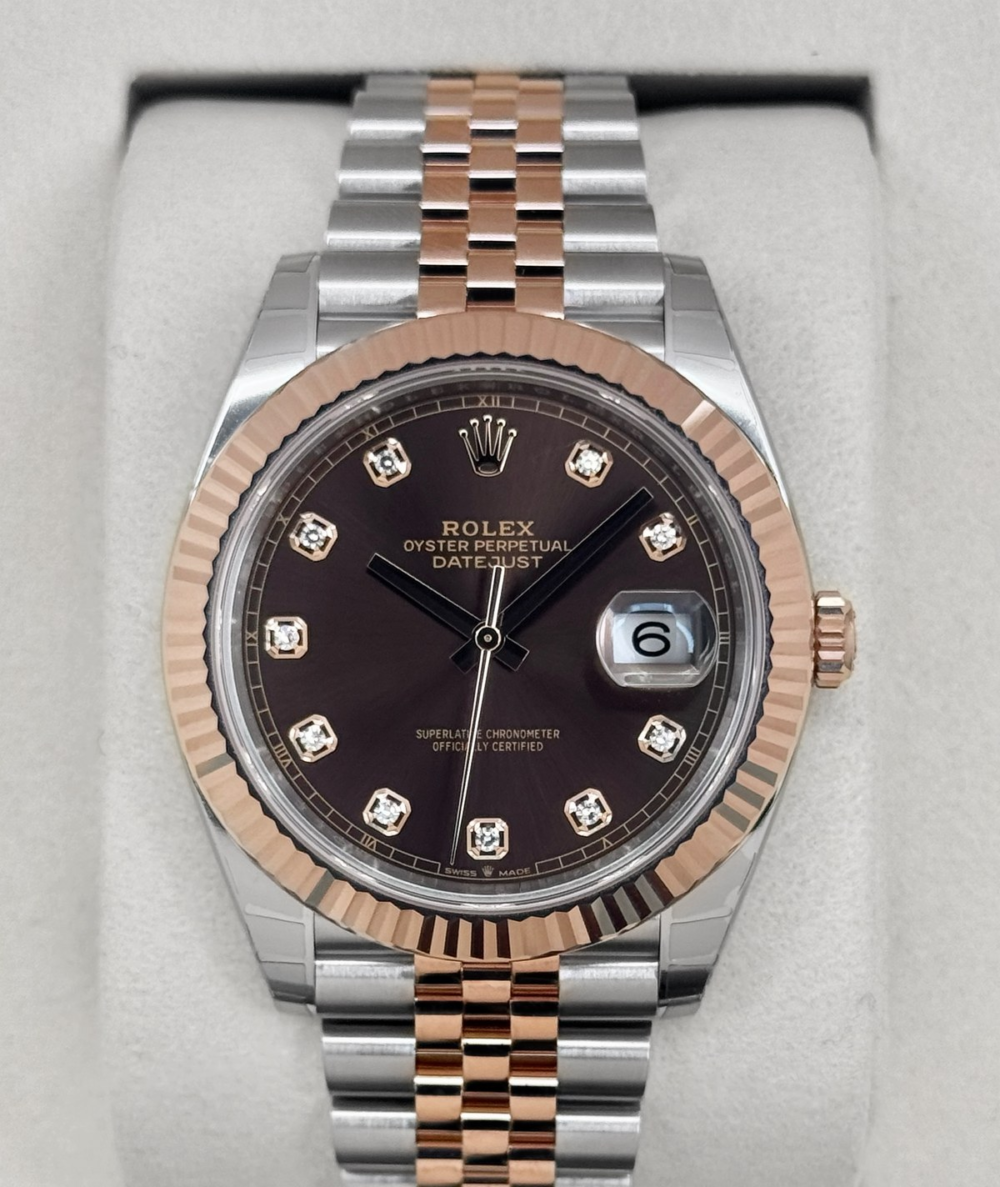 NEW 2025 Rolex Datejust 41mm 126331 Two-Tone Chocolate Diamond Dial (STICKERED)