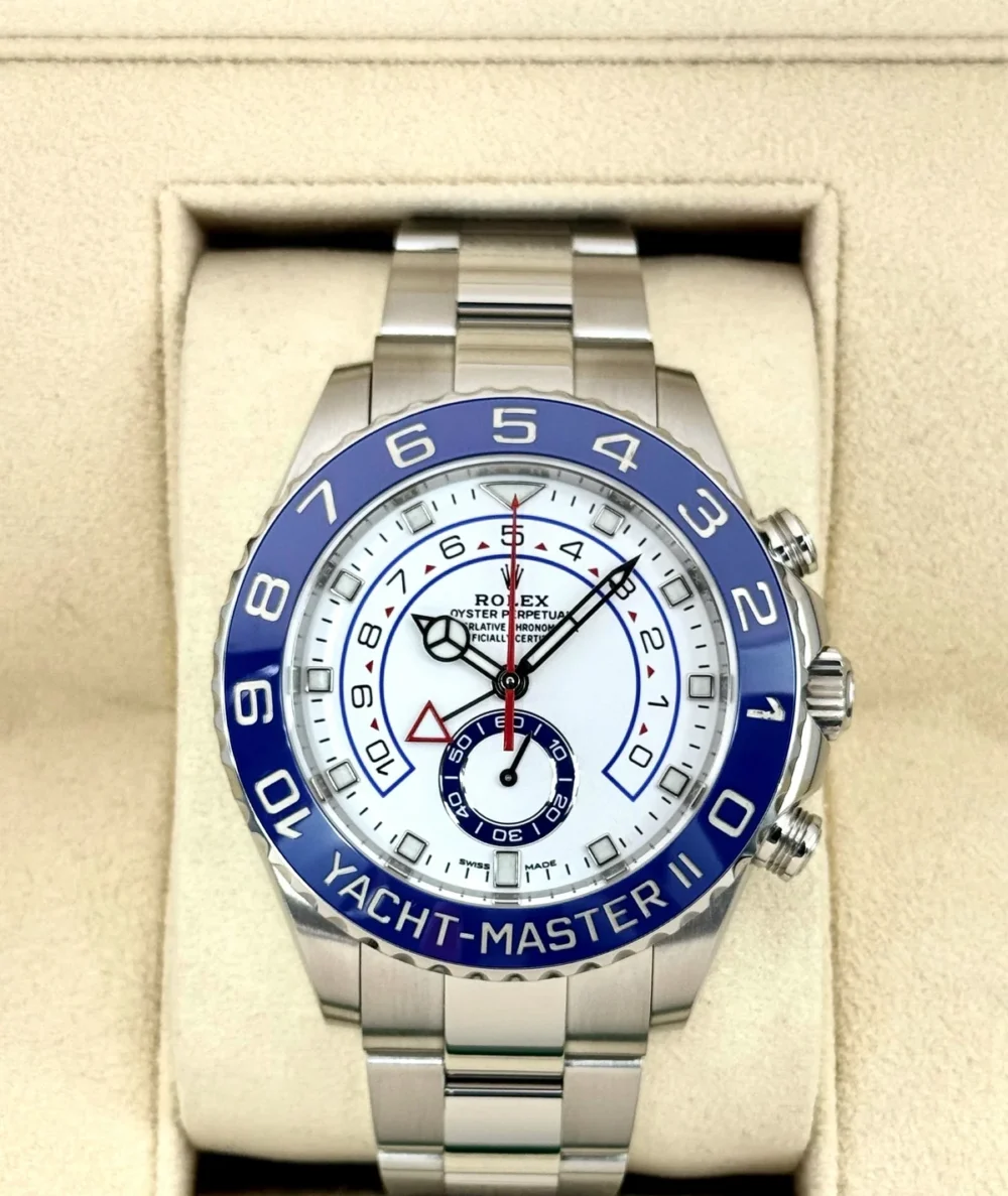 2021 Rolex Yacht-Master II 44mm 116680 Stainless Steel White Dial