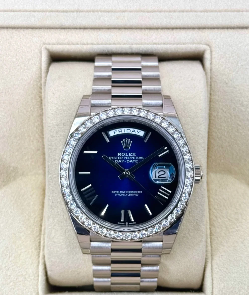 NEW 2025 Rolex Day-Date 40mm 228349RBR Presidential Blue Ombre Dial