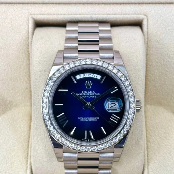 NEW 2025 Rolex Day-Date 40mm 228349RBR Presidential Blue Ombre Dial
