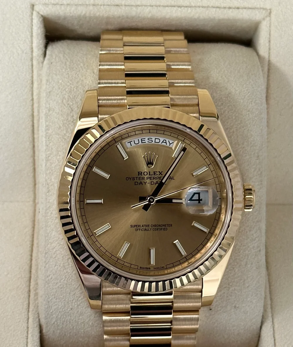 2016 Rolex Day-Date 40mm 228238 Presidential Champagne Dial