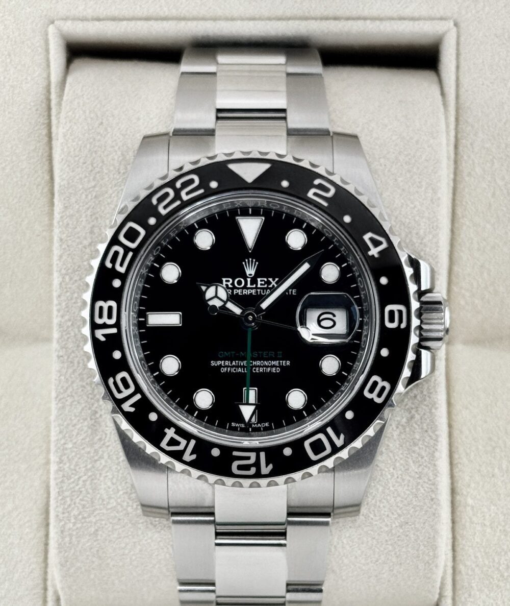 2018 Rolex GMT-Master II 40mm 116710LN Stainless Steel Black Dial