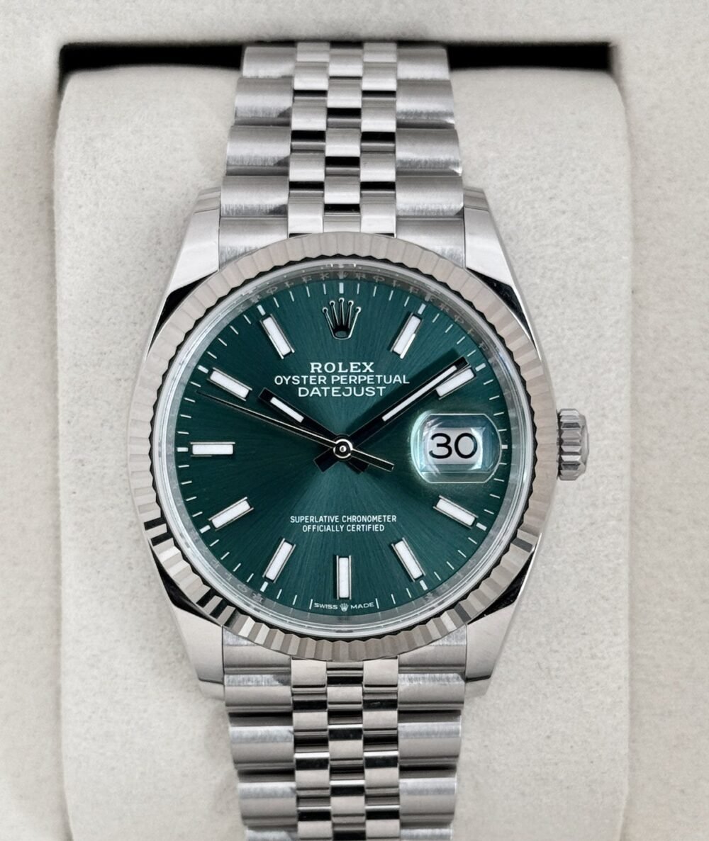 NEW 2026 Rolex Datejust 36mm 126234 Stainless Steel Jubilee Mint Green Dial