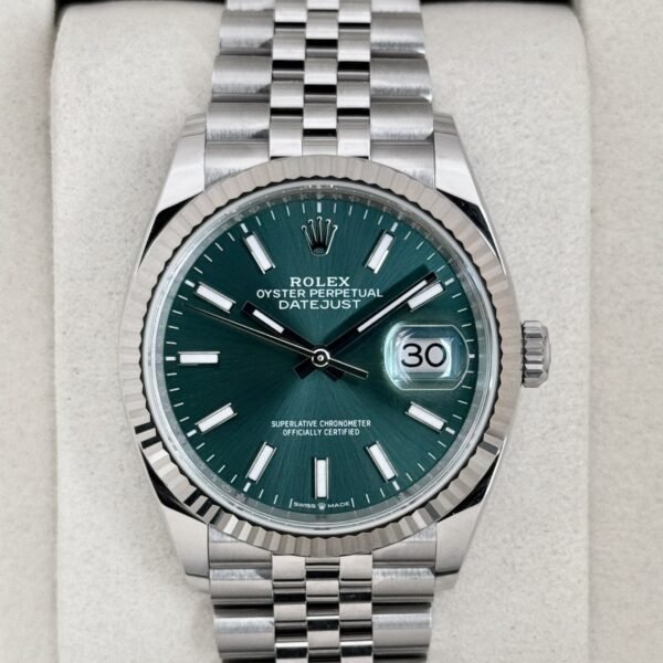 NEW 2026 Rolex Datejust 36mm 126234 Stainless Steel Jubilee Mint Green Dial