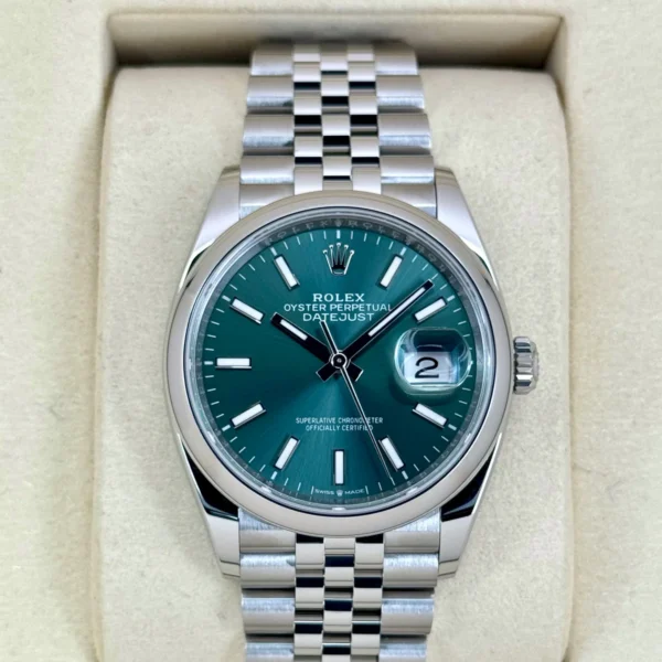 NEW 2026 Rolex Datejust 36mm 126200 Stainless Steel Jubilee Green Dial