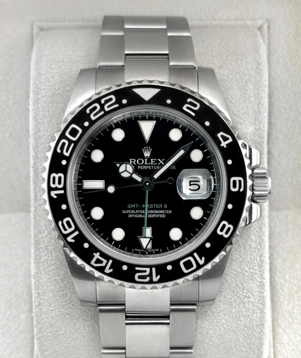 2007 Rolex GMT-Master II 40mm 116710LN Stainless Steel Black Dial