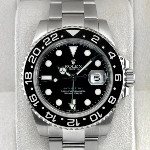 2007 Rolex GMT-Master II 40mm 116710LN Stainless Steel Black Dial