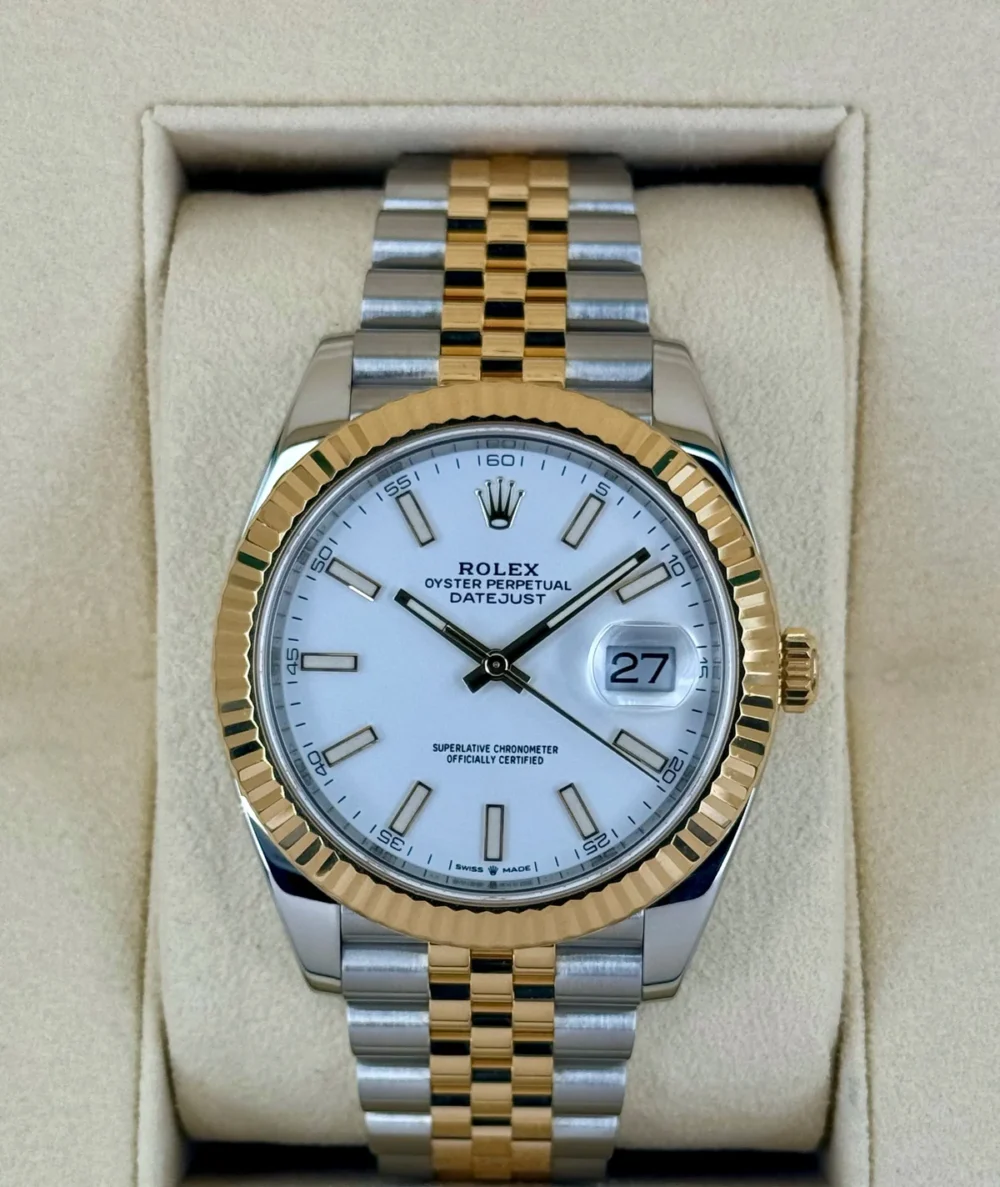 2020 Rolex Datejust 41mm 126333 Two-Tone Jubilee White Dial