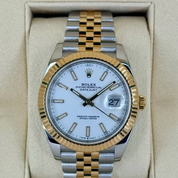 2020 Rolex Datejust 41mm 126333 Two-Tone Jubilee White Dial