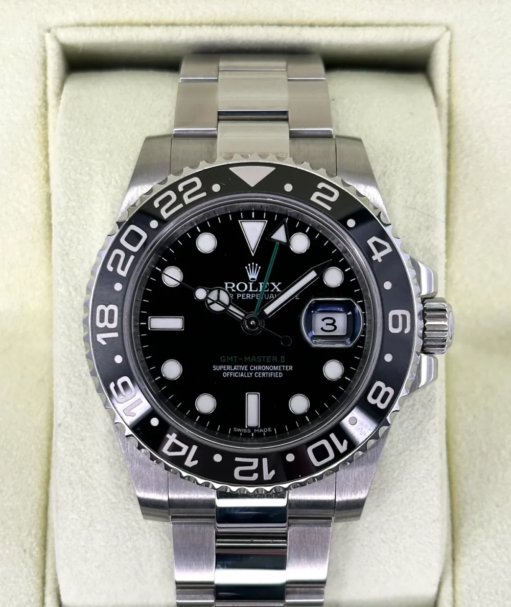 2011 Rolex GMT-Master II 40mm 116710LN Stainless Steel Black Dial