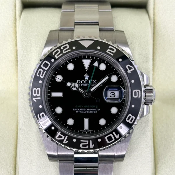 2011 Rolex GMT-Master II 40mm 116710LN Stainless Steel Black Dial