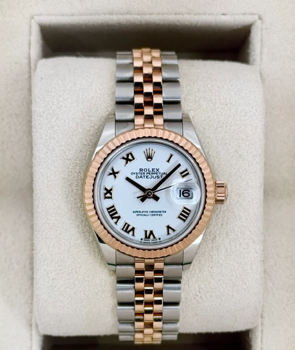 2023 Rolex Lady-Datejust 28mm 279171 Two-Tone Jubilee White Dial