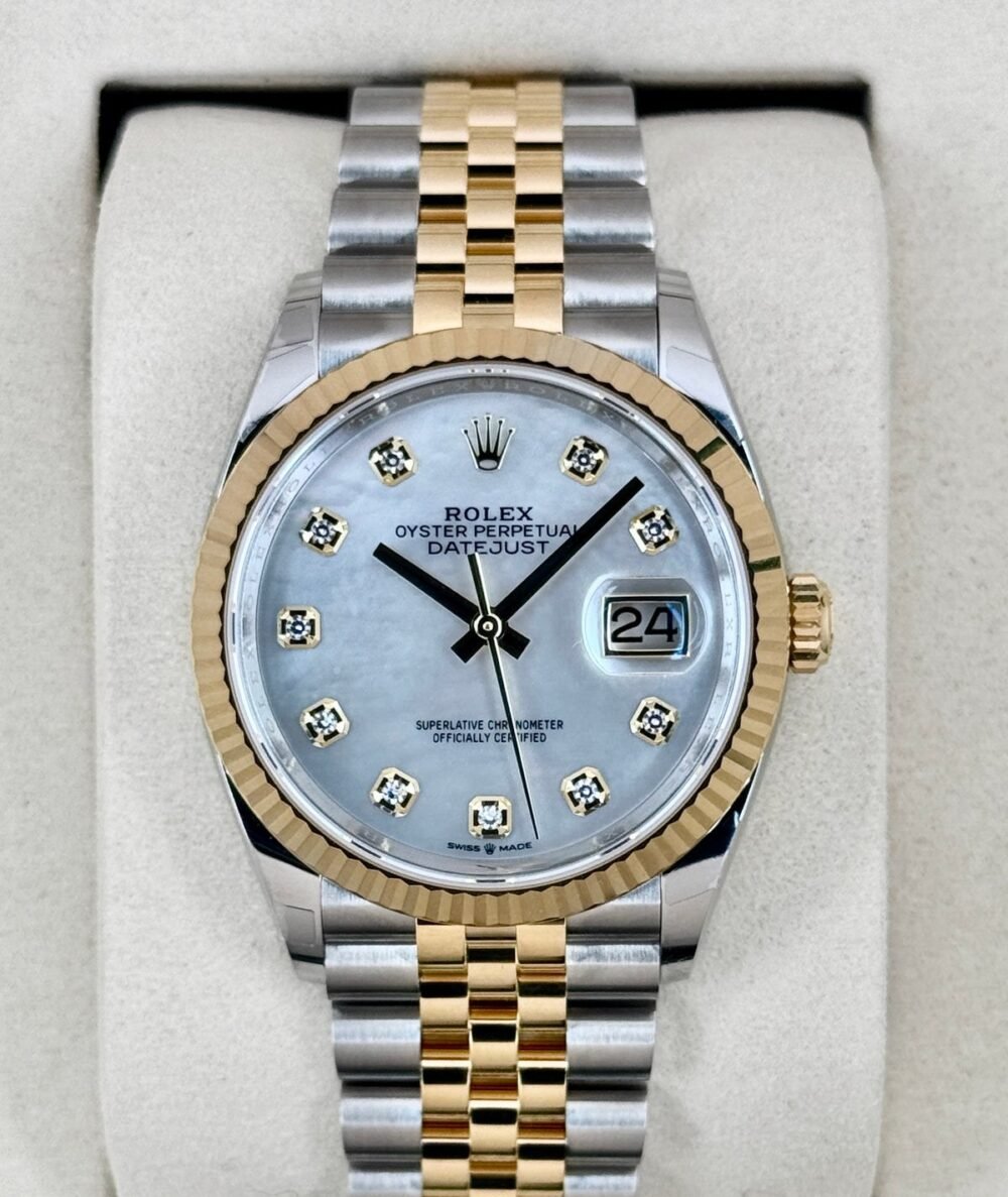 NEW 2026 Rolex Datejust 36mm 126233 Two-Tone Jubilee Mother of Pearl Diamond Dial
