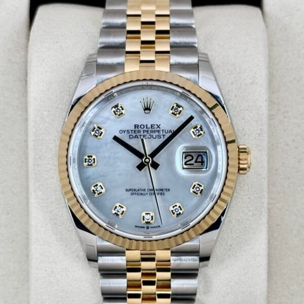 NEW 2026 Rolex Datejust 36mm 126233 Two-Tone Jubilee Mother of Pearl Diamond Dial