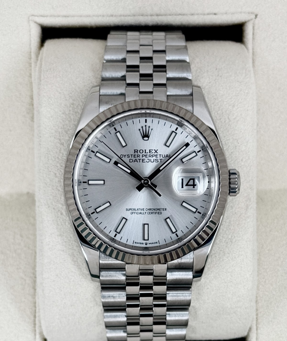 2021 Rolex Datejust 36mm 126234 Stainless Steel Jubilee Silver Dial