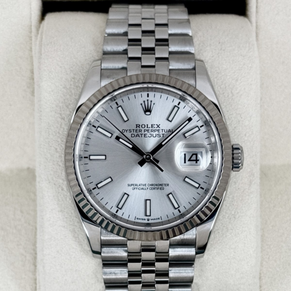 2021 Rolex Datejust 36mm 126234 Stainless Steel Jubilee Silver Dial