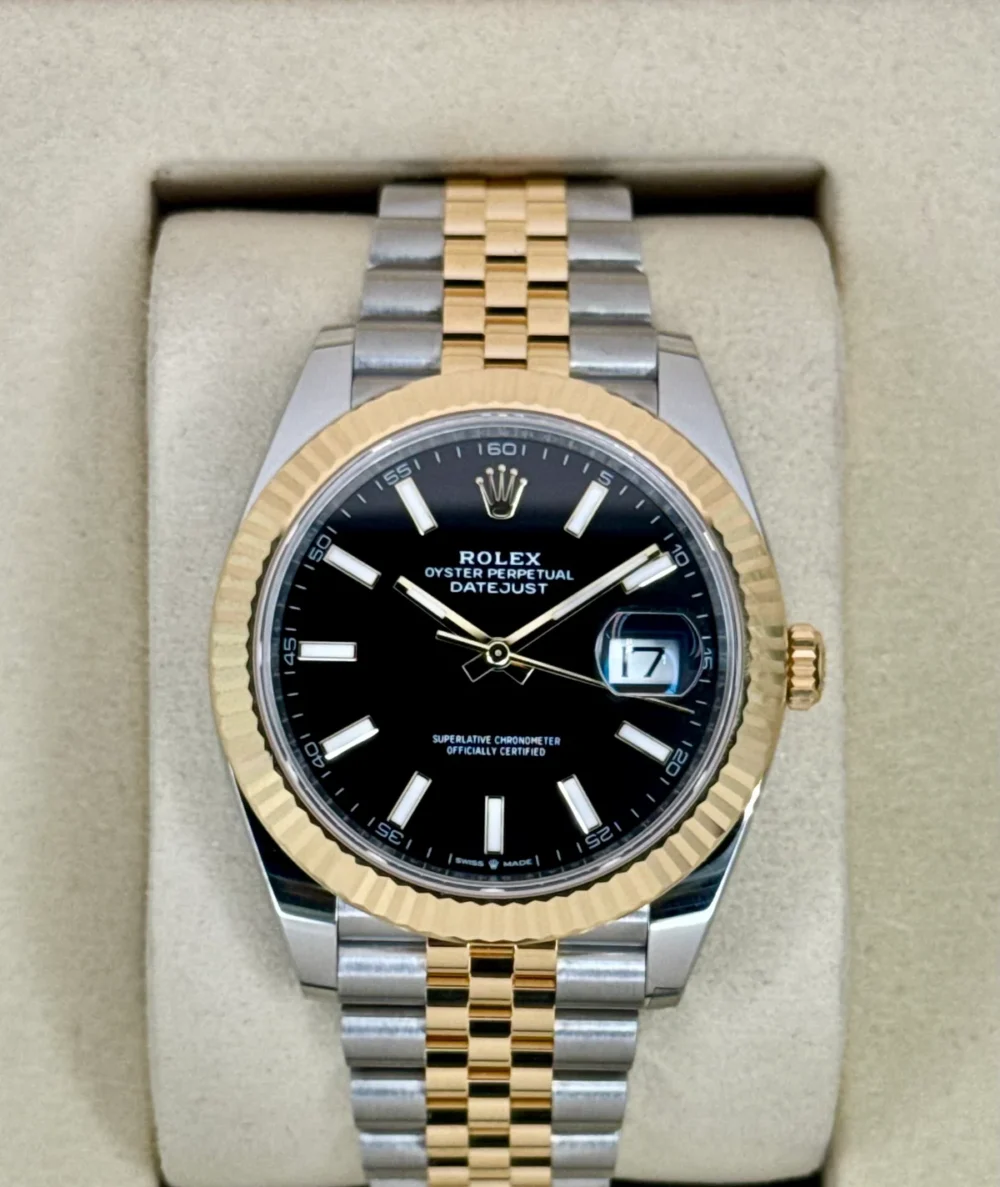 NEW 2025 Rolex Datejust 41mm 126333 Two-Tone Jubilee Black Dial (STICKERED)