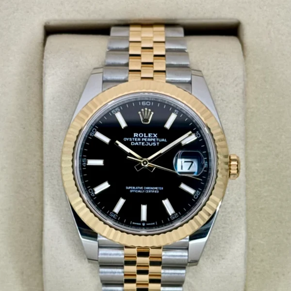NEW 2025 Rolex Datejust 41mm 126333 Two-Tone Jubilee Black Dial (STICKERED)