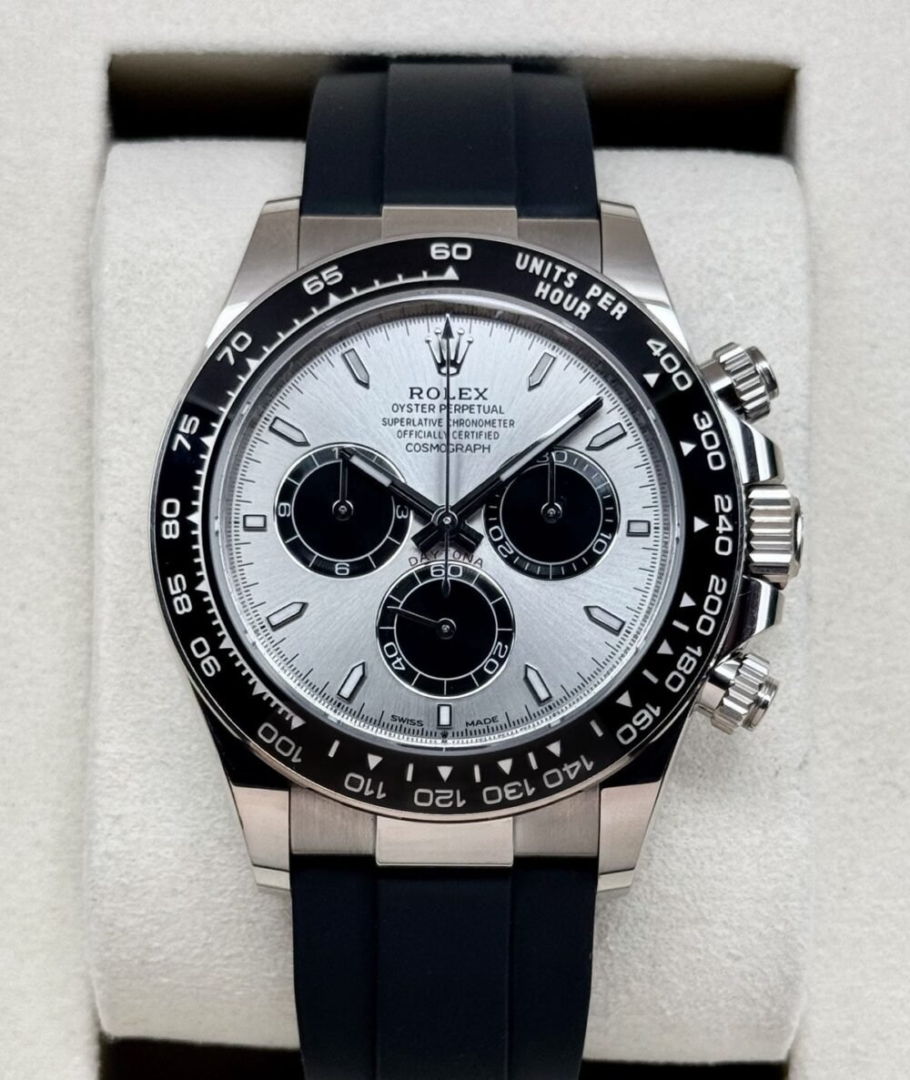 2026 Rolex Daytona 40mm 126519LN White Gold Oysterflex Silver Ghost Dial