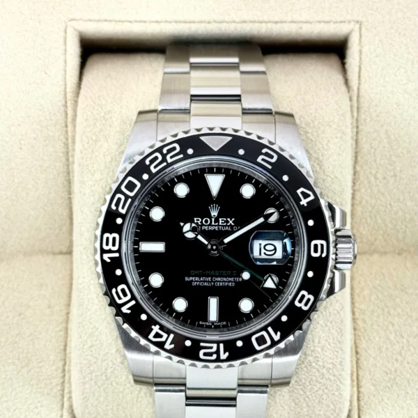 2017 Rolex GMT-Master II 40mm 116710LN Stainless Steel Black Dial