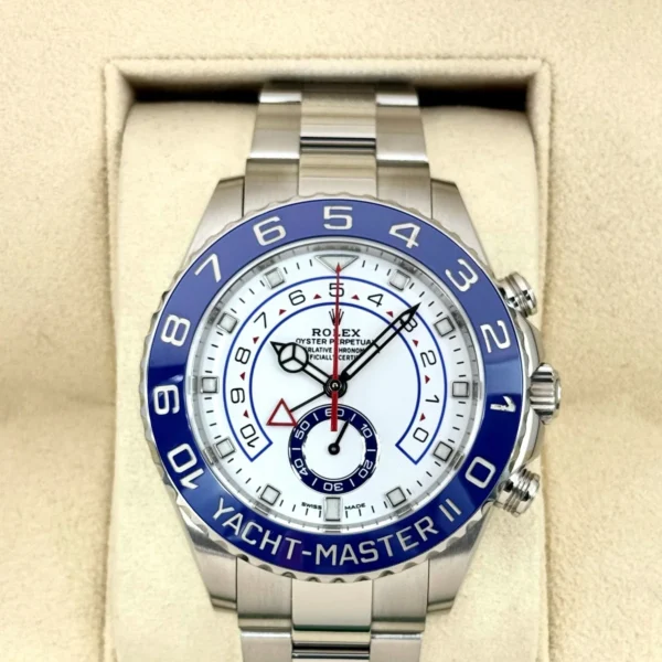 2022 Rolex Yacht-Master II 44mm 116680 Stainless Steel White Dial