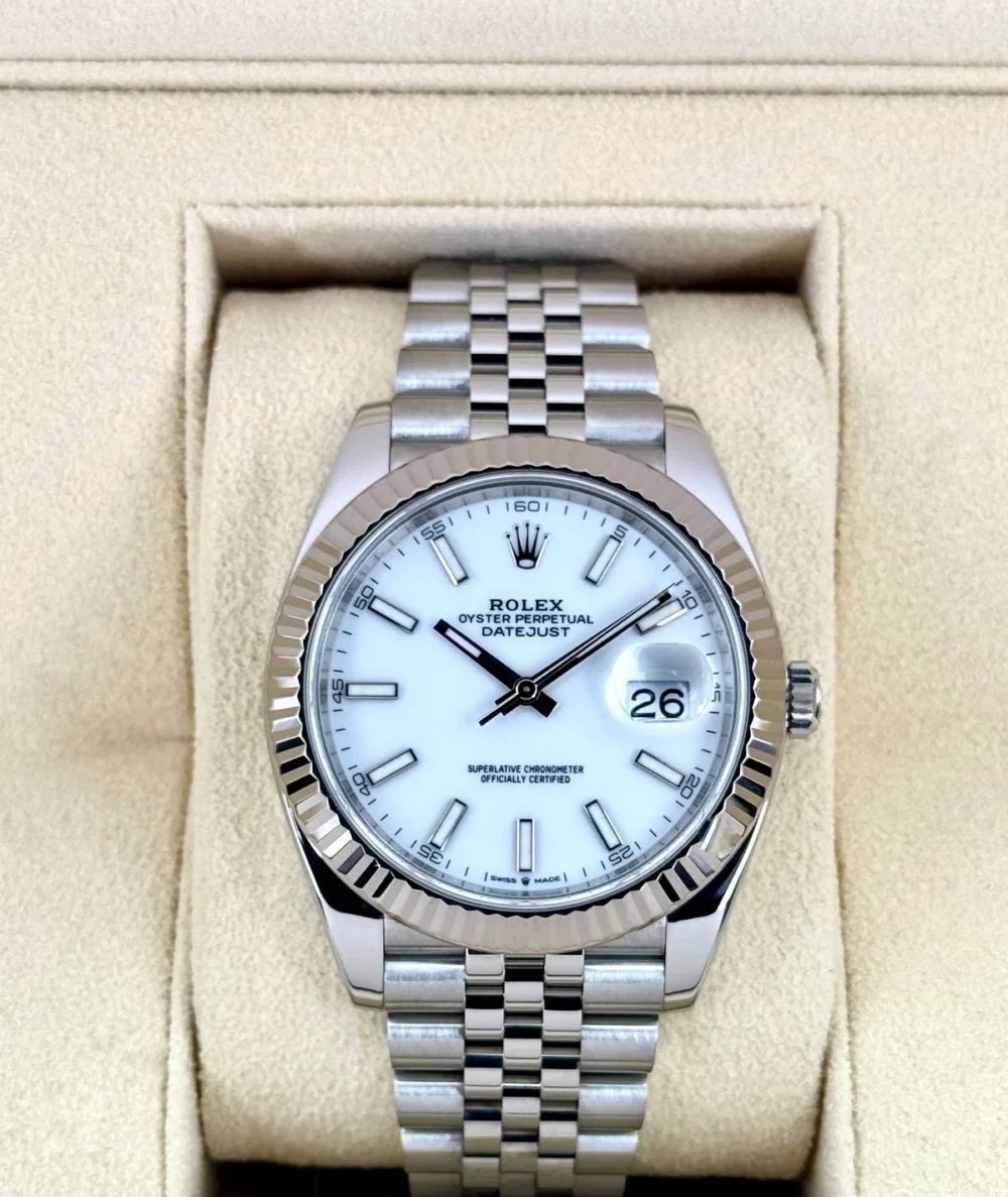 2022 Rolex Datejust 41mm 126334 Stainless Steel Jubilee White Dial