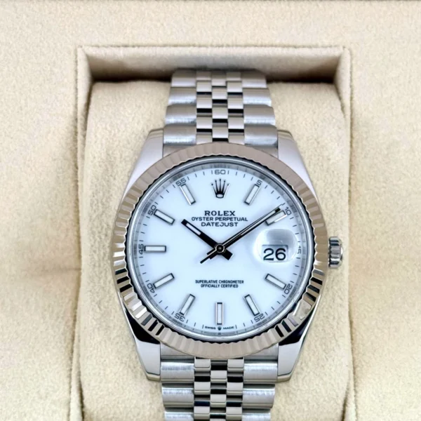 2022 Rolex Datejust 41mm 126334 Stainless Steel Jubilee White Dial