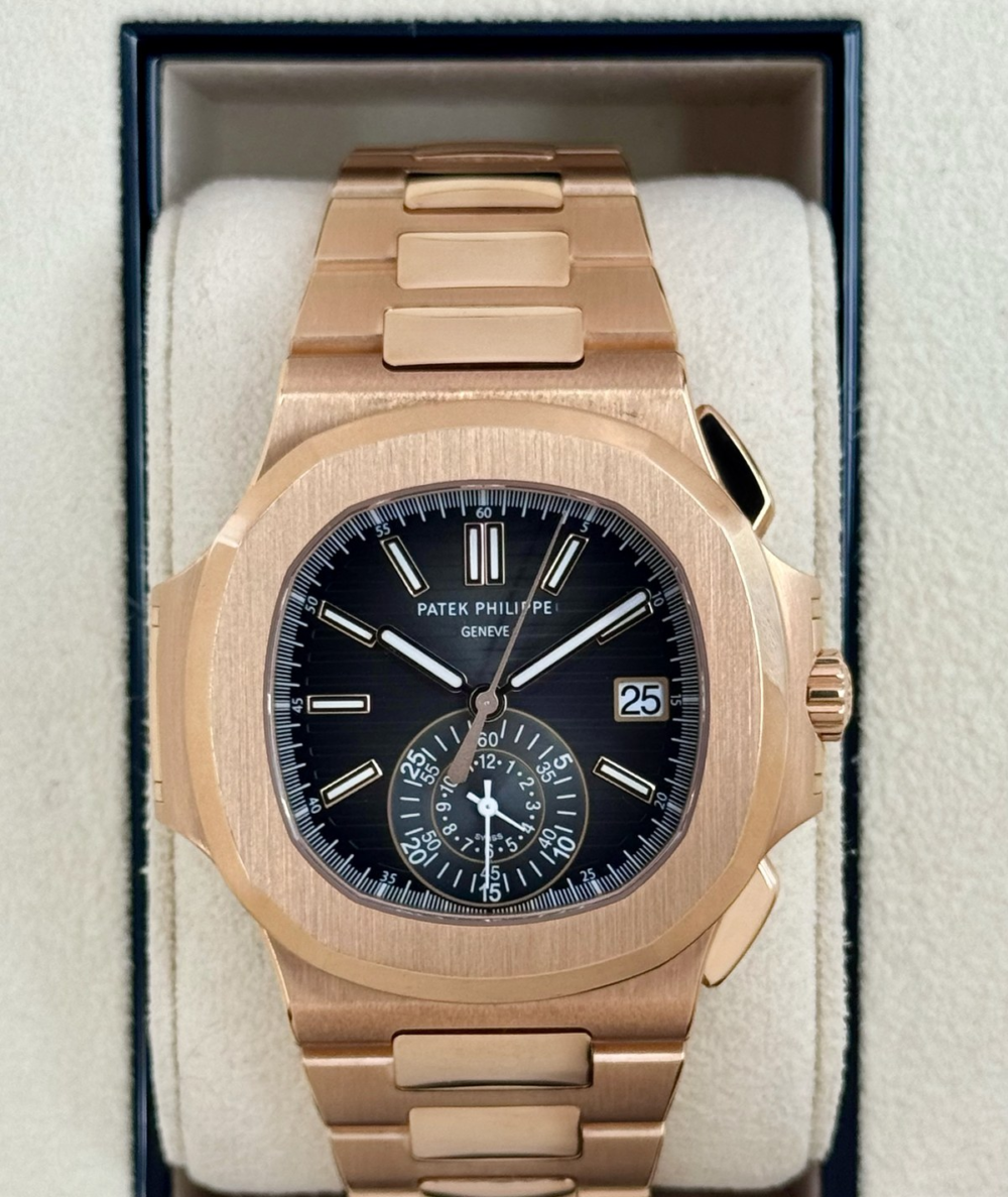 2023 Patek Philippe Nautilus Chrono 40.5mm 5980/1R Rose Gold Gray Dial