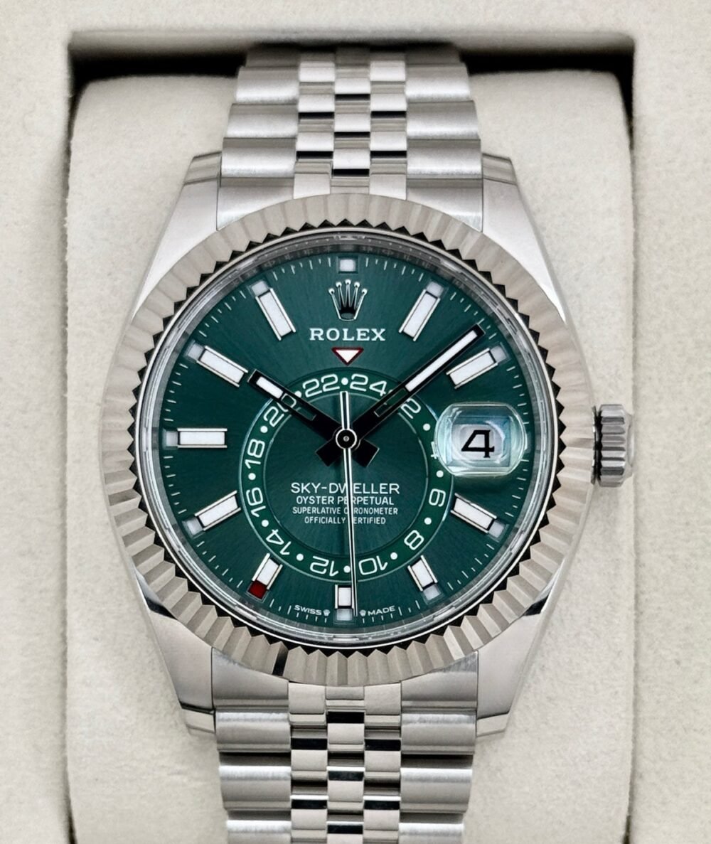 NEW 2026 Rolex Sky-Dweller 42mm 336934 Jubilee Green Dial (NEW STYLE CARD)