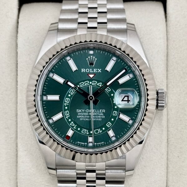 NEW 2026 Rolex Sky-Dweller 42mm 336934 Jubilee Green Dial (NEW STYLE CARD)