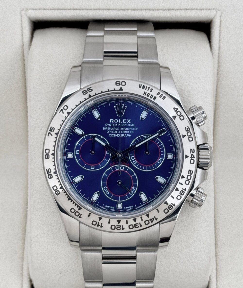 2021 Rolex Daytona 40mm 116509 White Gold Blue Dial