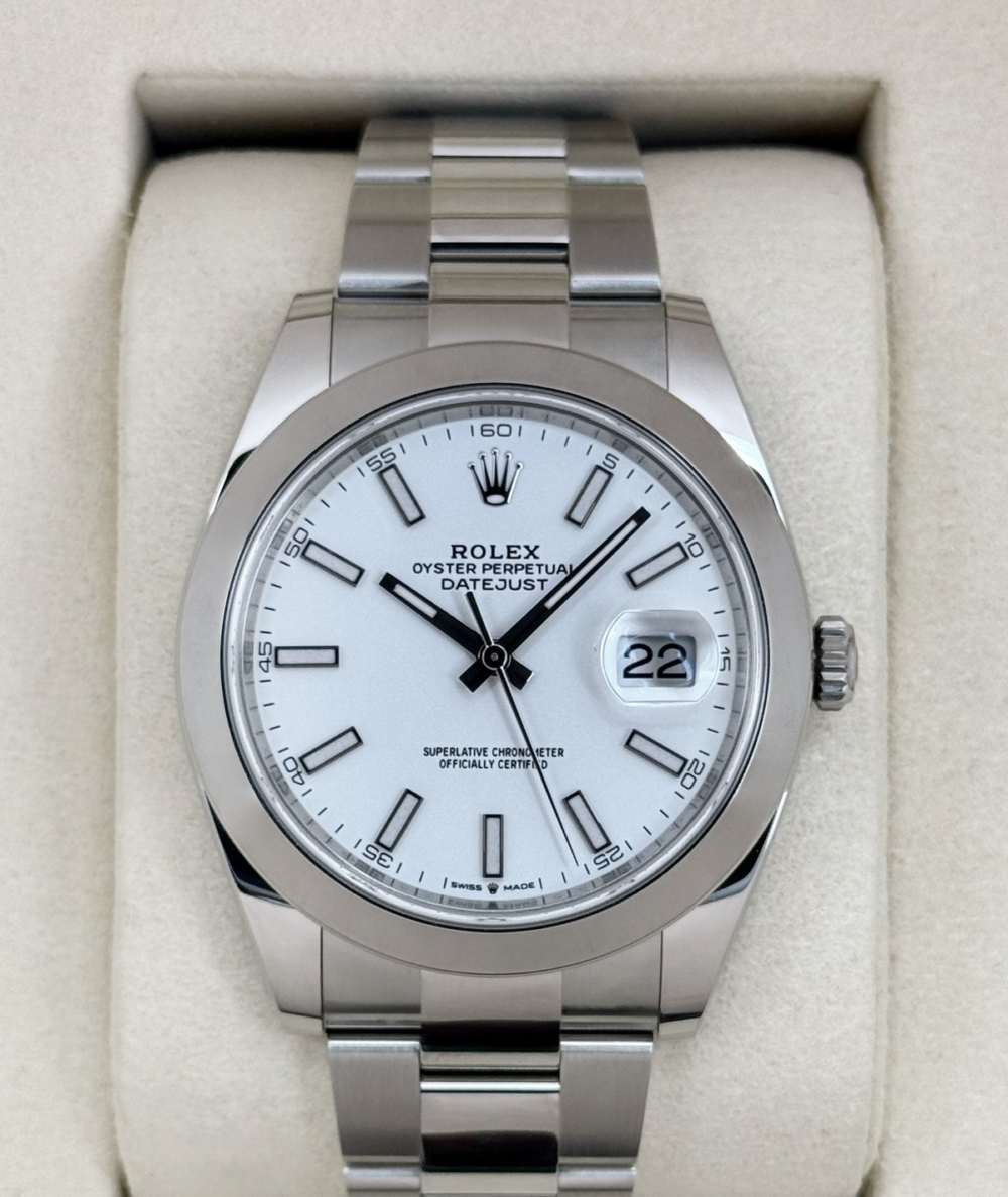 NEW 2026 Rolex Datejust 41mm 126300 Stainless Steel Oyster White Dial