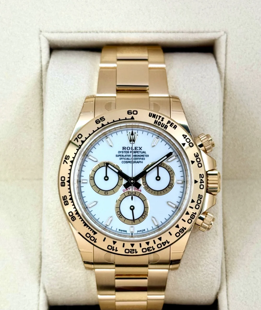 NEW 2025 Rolex Daytona 40mm 126508 18K Yellow Gold White Dial