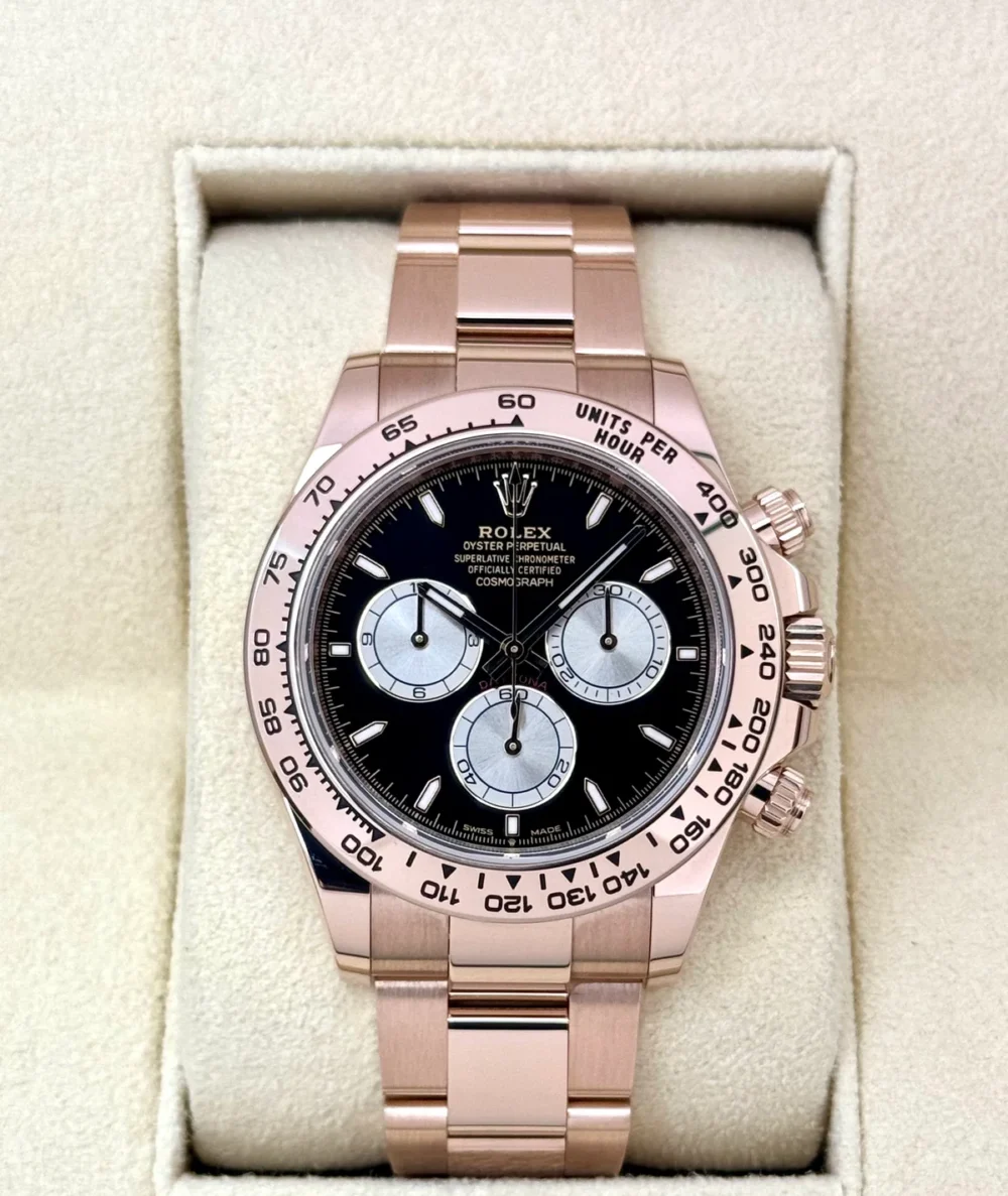 2024 Rolex Daytona 40mm 126505 Rose Gold Black Dial