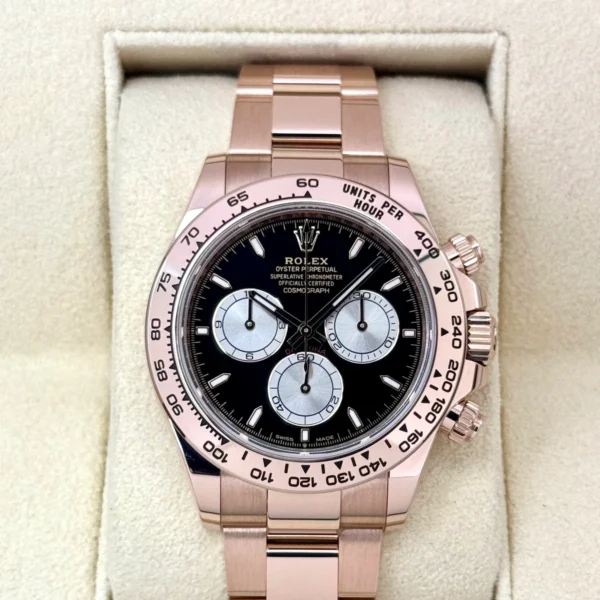2024 Rolex Daytona 40mm 126505 Rose Gold Black Dial
