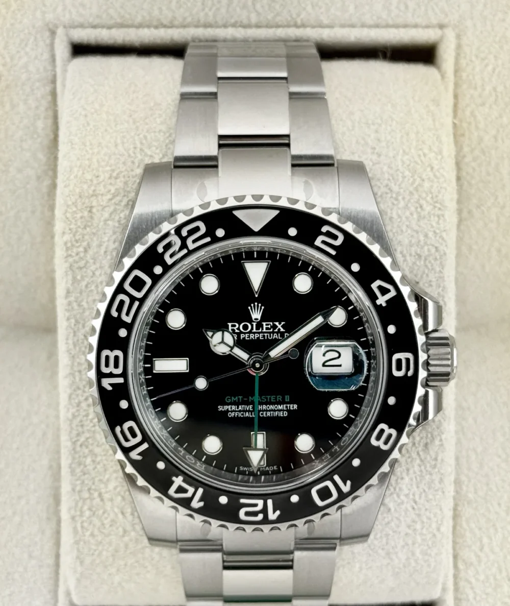 NEW OLD STOCK 2017 Rolex GMT-Master II 40mm 116710LN Stainless Steel Black Dial (STICKERED)