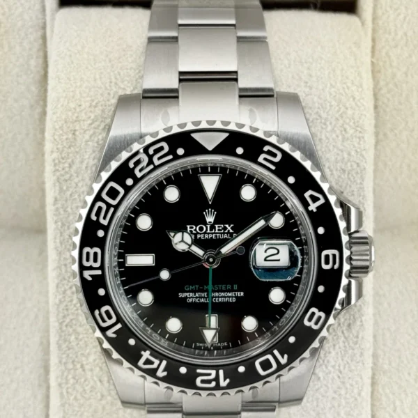 NEW OLD STOCK 2017 Rolex GMT-Master II 40mm 116710LN Stainless Steel Black Dial (STICKERED)