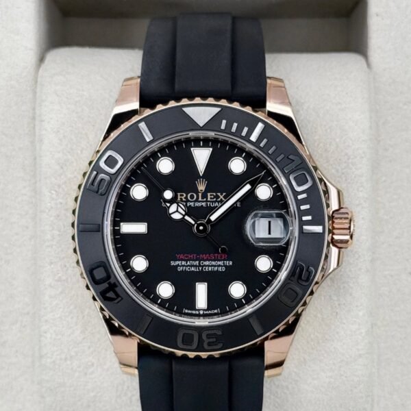 NEW 2026 Rolex Yacht-Master 37mm 268655 Rose Gold Black Dial (STICKERED)